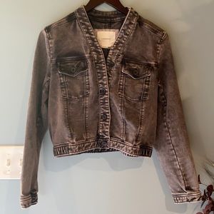 Anthropologie black jean jacket